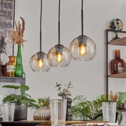 Koyoto Suspension Ambre, Clair, 3 lumières