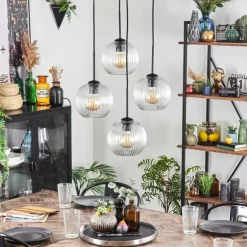 Koyoto Suspension, Boule lumineuse 35 cm Clair, 4 lumières