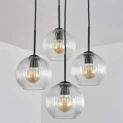 Koyoto Suspension, Boule lumineuse 35 cm Clair, 4 lumières