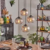 Koyoto Suspension, Boule lumineuse 35 cm Clair, Fumé, 4 lumières
