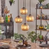 Koyoto Suspension, Boule lumineuse 35 cm Ambre, 4 lumières