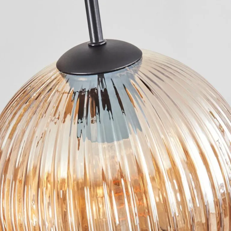 Koyoto Suspension, Boule lumineuse 35 cm Ambre, 4 lumières
