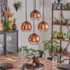 Koyoto Suspension, Boule lumineuse 35 cm Clair, Cuivré, 4 lumières