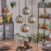 Koyoto Suspension, Boule lumineuse Chrome, Fumé, 4 lumières