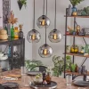 Koyoto Suspension, Boule lumineuse Clair, Fumé, 4 lumières