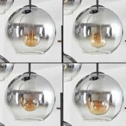 Koyoto Suspension, Boule lumineuse Clair, Fumé, 4 lumières