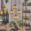 Koyoto Suspension, Boule lumineuse Ambre, 4 lumières