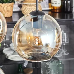 Koyoto Suspension, Boule lumineuse Ambre, 4 lumières