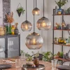Koyoto Suspension, Boule lumineuse, Suspension Clair, Fumé, 4 lumières