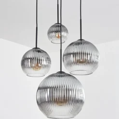 Koyoto Suspension, Boule lumineuse, Suspension Clair, Fumé, 4 lumières