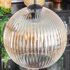Koyoto Suspension, Boule lumineuse, Suspension Ambre, Clair, 4 lumières