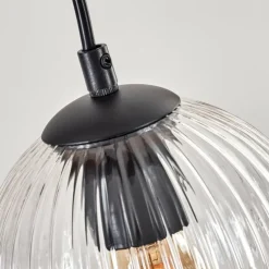 Koyoto Suspension, Boule lumineuse, Suspension Écru, Noir, 4 lumières