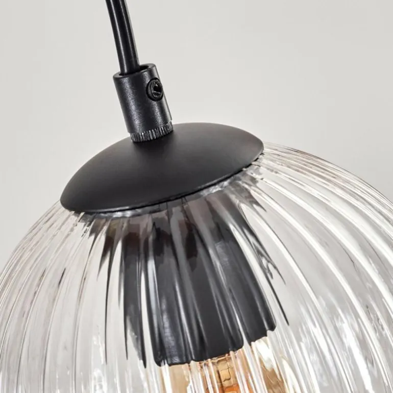 Koyoto Suspension, Boule lumineuse, Suspension Écru, Noir, 4 lumières