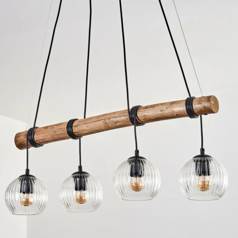 Koyoto Suspension, Boule lumineuse, Suspension Écru, Noir, 4 lumières