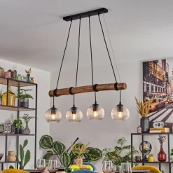Koyoto Suspension, Boule lumineuse, Suspension Écru, Noir, 4 lumières