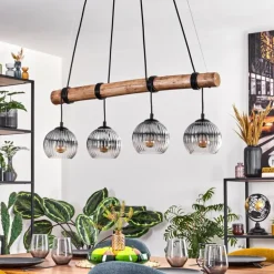 Koyoto Suspension, Boule lumineuse, Suspension Écru, Noir, 4 lumières