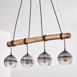 Koyoto Suspension, Boule lumineuse, Suspension Écru, Noir, 4 lumières