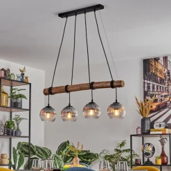 Koyoto Suspension, Boule lumineuse, Suspension Écru, Noir, 4 lumières