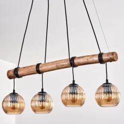 Koyoto Suspension, Boule lumineuse, Suspension Écru, Noir, 4 lumières