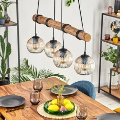 Koyoto Suspension, Boule lumineuse, Suspension Écru, Noir, 4 lumières