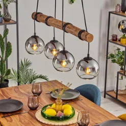 Koyoto Suspension, Boule lumineuse, Suspension Écru, Noir, 4 lumières