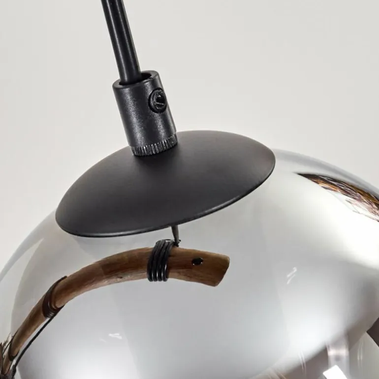 Koyoto Suspension, Boule lumineuse, Suspension Écru, Noir, 4 lumières
