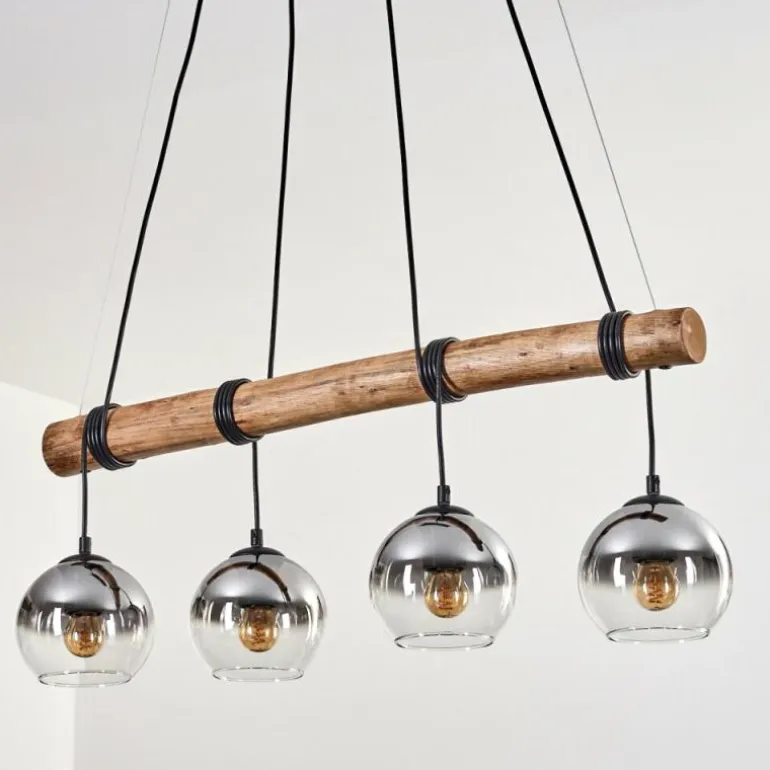 Koyoto Suspension, Boule lumineuse, Suspension Écru, Noir, 4 lumières