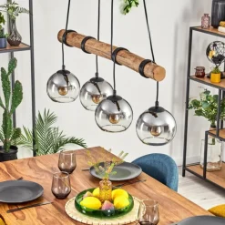Koyoto Suspension, Boule lumineuse, Suspension Écru, Noir, 4 lumières