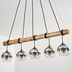 Koyoto Suspension, Boule lumineuse, Suspension Écru, Noir, 5 lumières