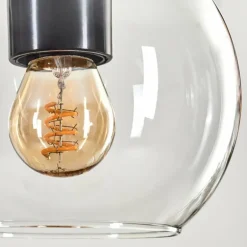 Koyoto Suspension, Boule lumineuse, Suspension Écru, Noir, 5 lumières
