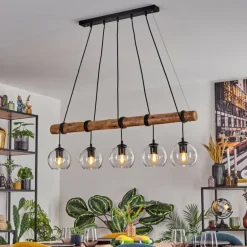 Koyoto Suspension, Boule lumineuse, Suspension Écru, Noir, 5 lumières
