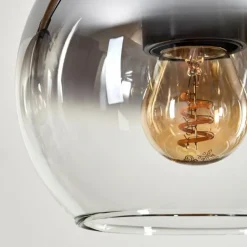 Koyoto Suspension, Boule lumineuse, Suspension Écru, Noir, 5 lumières