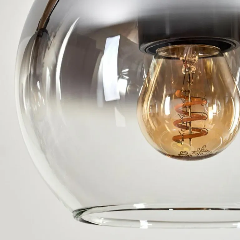 Koyoto Suspension, Boule lumineuse, Suspension Écru, Noir, 5 lumières