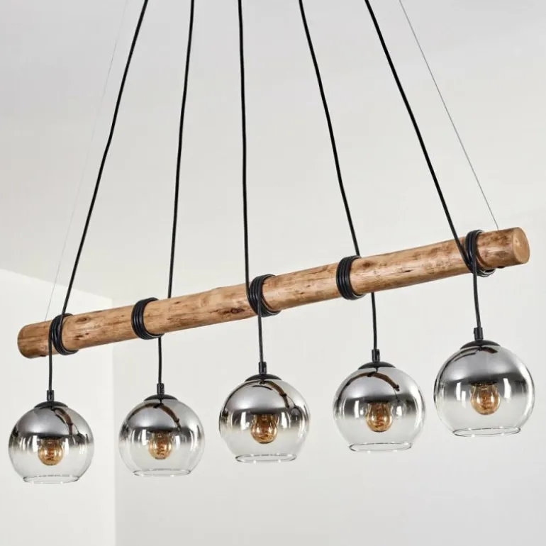 Koyoto Suspension, Boule lumineuse, Suspension Écru, Noir, 5 lumières
