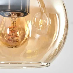 Koyoto Suspension, Boule lumineuse, Suspension Écru, Noir, 5 lumières