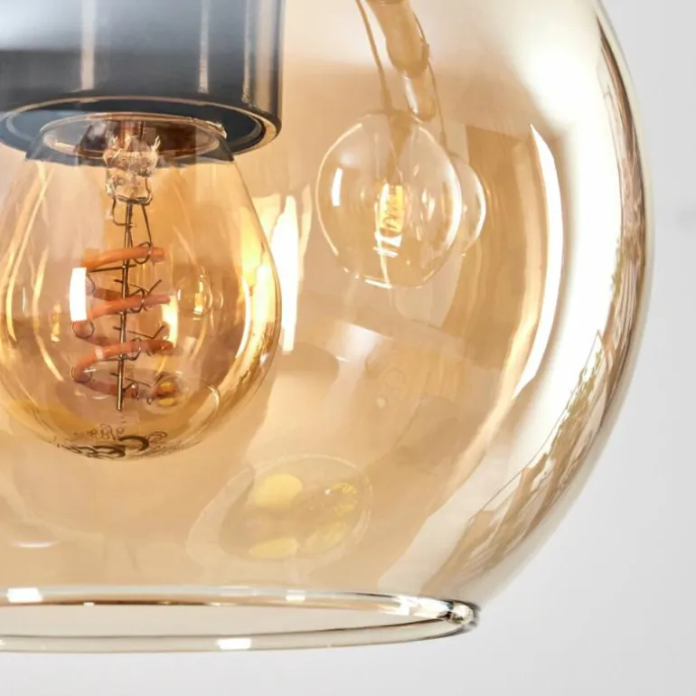 Koyoto Suspension, Boule lumineuse, Suspension Écru, Noir, 5 lumières