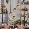Koyoto Suspension, Boule lumineuse, Suspension Clair, Fumé, 4 lumières