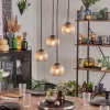 Koyoto Suspension, Boule lumineuse, Suspension Ambre, Clair, 4 lumières