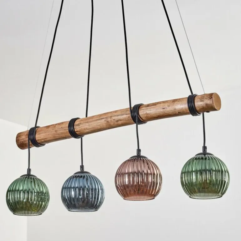 Koyoto Suspension, Boule lumineuse, Suspension Écru, Noir, 4 lumières