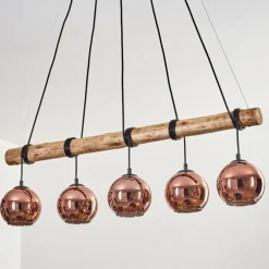 Koyoto Suspension, Boule lumineuse, Suspension Écru, Noir, 5 lumières