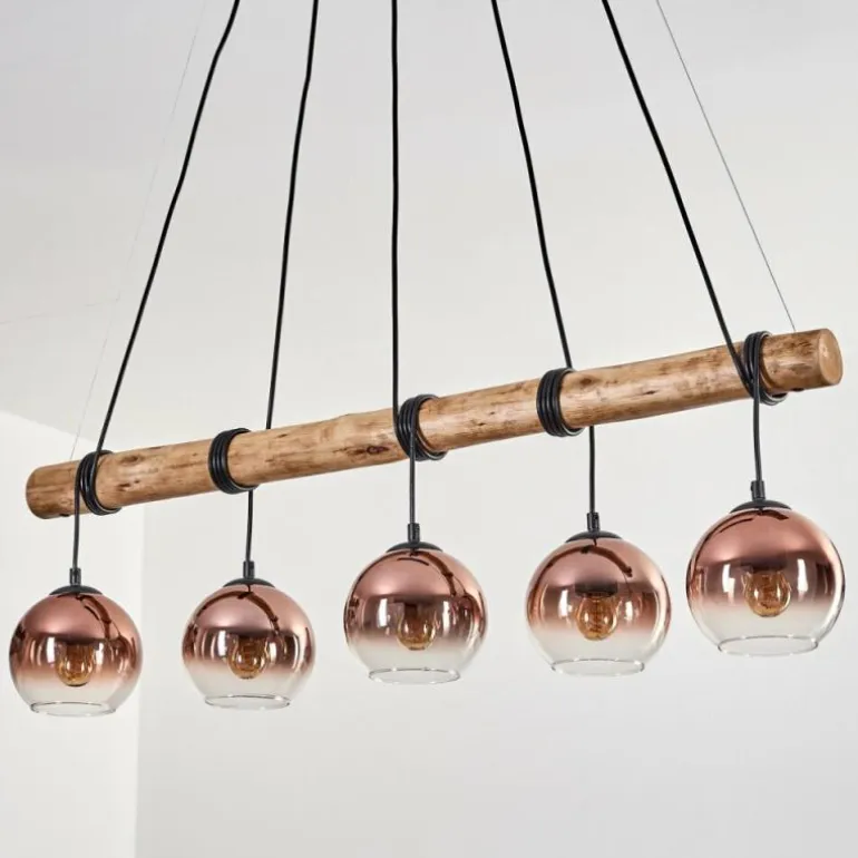 Koyoto Suspension, Boule lumineuse, Suspension Écru, Noir, 5 lumières
