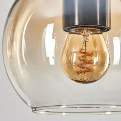 Koyoto Suspension, Boule lumineuse, Suspension Écru, Noir, 5 lumières