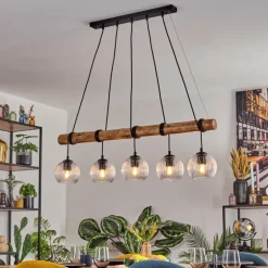 Koyoto Suspension, Boule lumineuse, Suspension Écru, Noir, 5 lumières