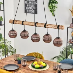 Koyoto Suspension, Boule lumineuse, Suspension Écru, Noir, 5 lumières