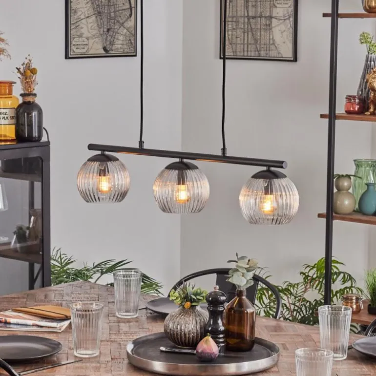 Koyoto Suspension, Boule lumineuse, Suspension Clair, 3 lumières