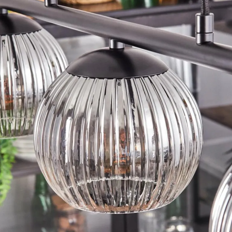 Koyoto Suspension, Boule lumineuse, Suspension Clair, Fumé, 3 lumières
