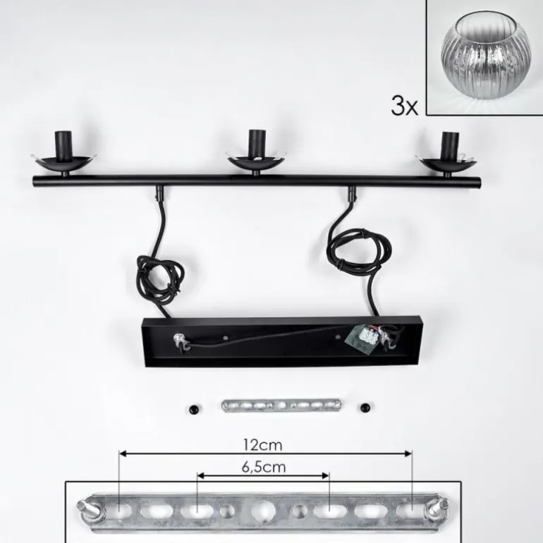 Koyoto Suspension, Boule lumineuse, Suspension Clair, Fumé, 3 lumières
