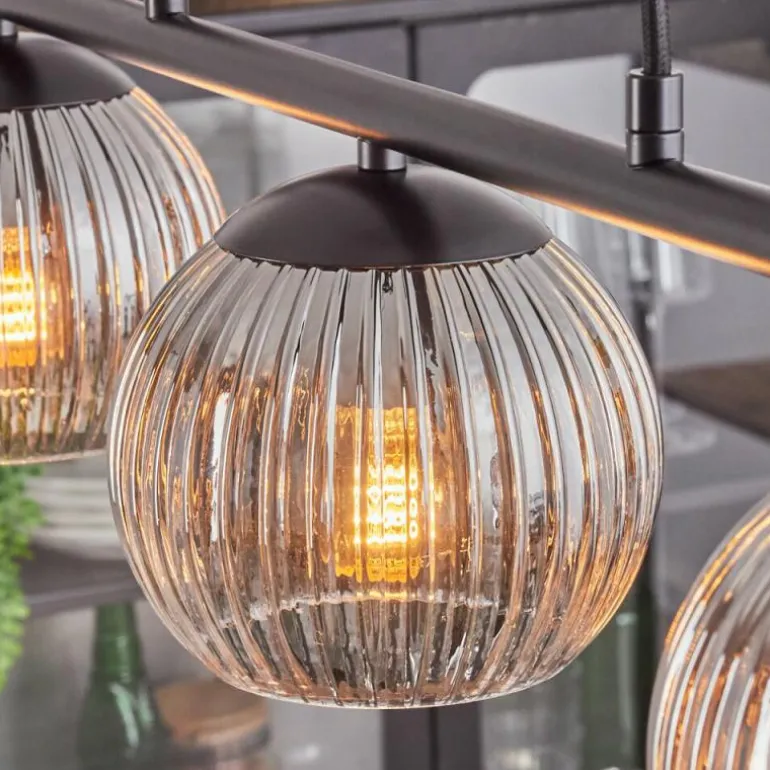 Koyoto Suspension, Boule lumineuse, Suspension Clair, Fumé, 3 lumières
