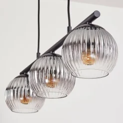 Koyoto Suspension, Boule lumineuse, Suspension Clair, Fumé, 3 lumières