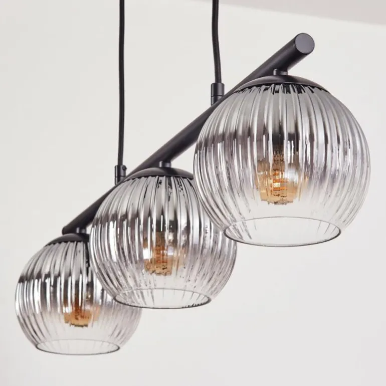 Koyoto Suspension, Boule lumineuse, Suspension Clair, Fumé, 3 lumières
